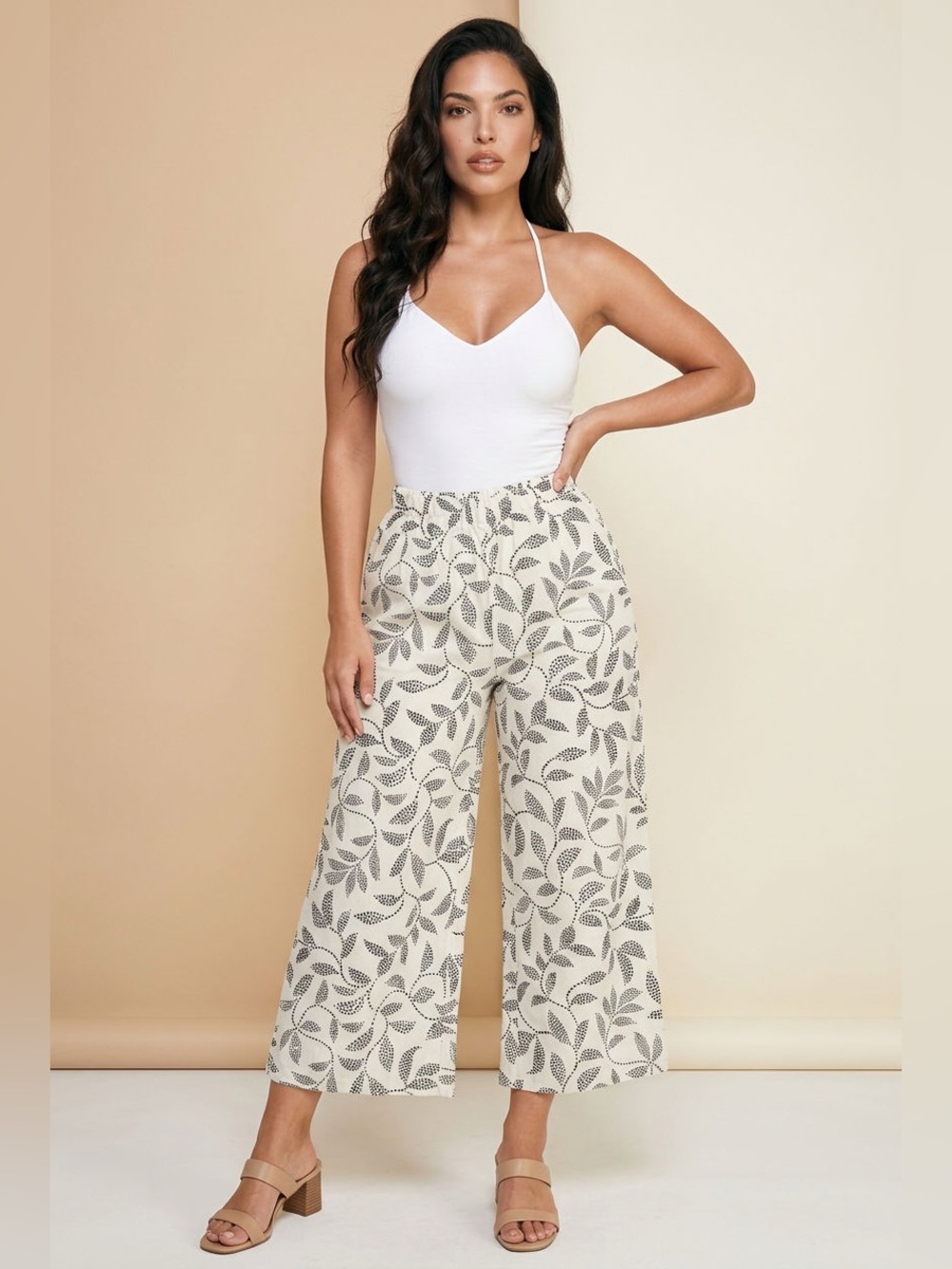 Z Supply wide leg leaf print pants
